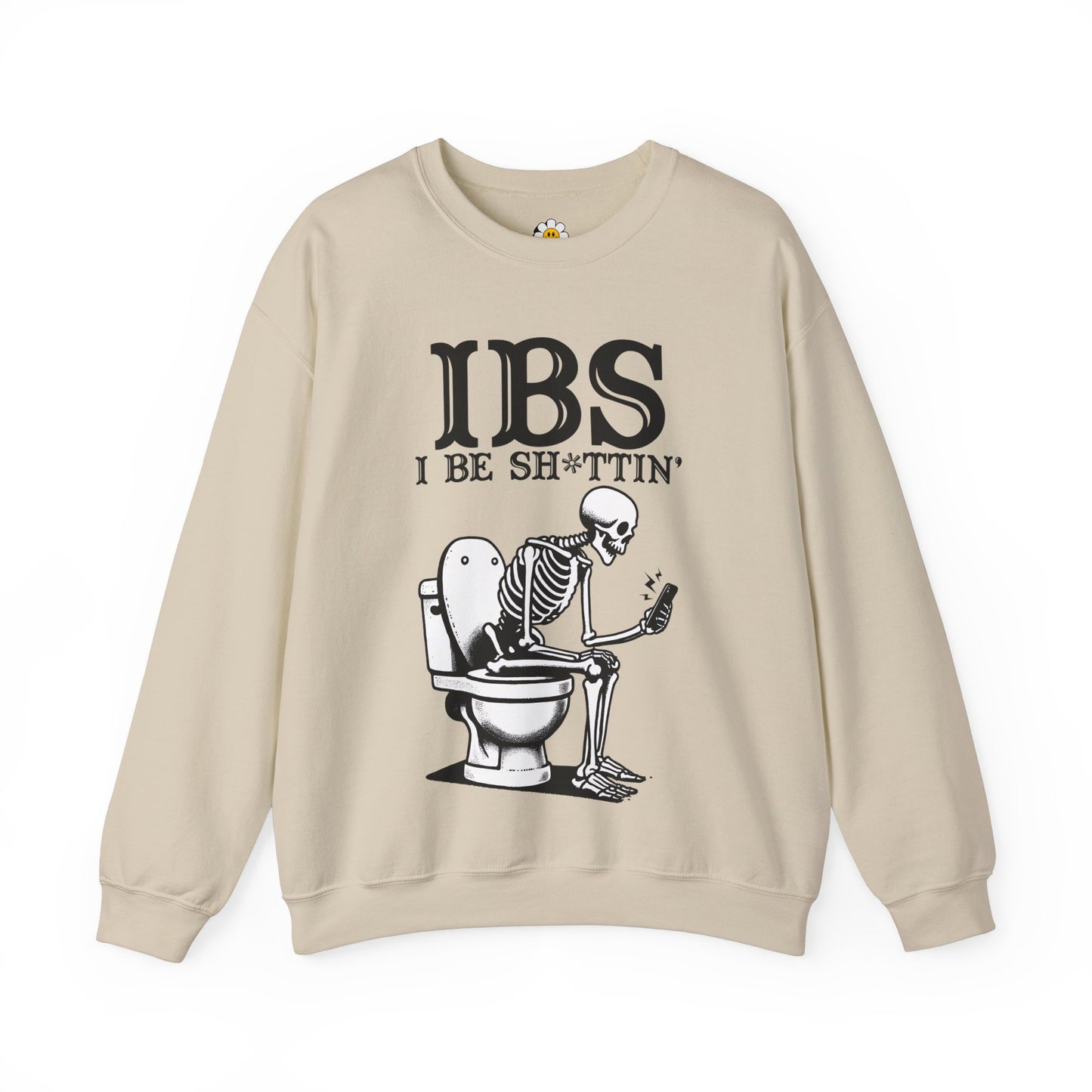 IBS I Be Sh*tin Funny Skeleton Sarcasm Premium Unisex Heavy Blend Crewneck Sweatshirt