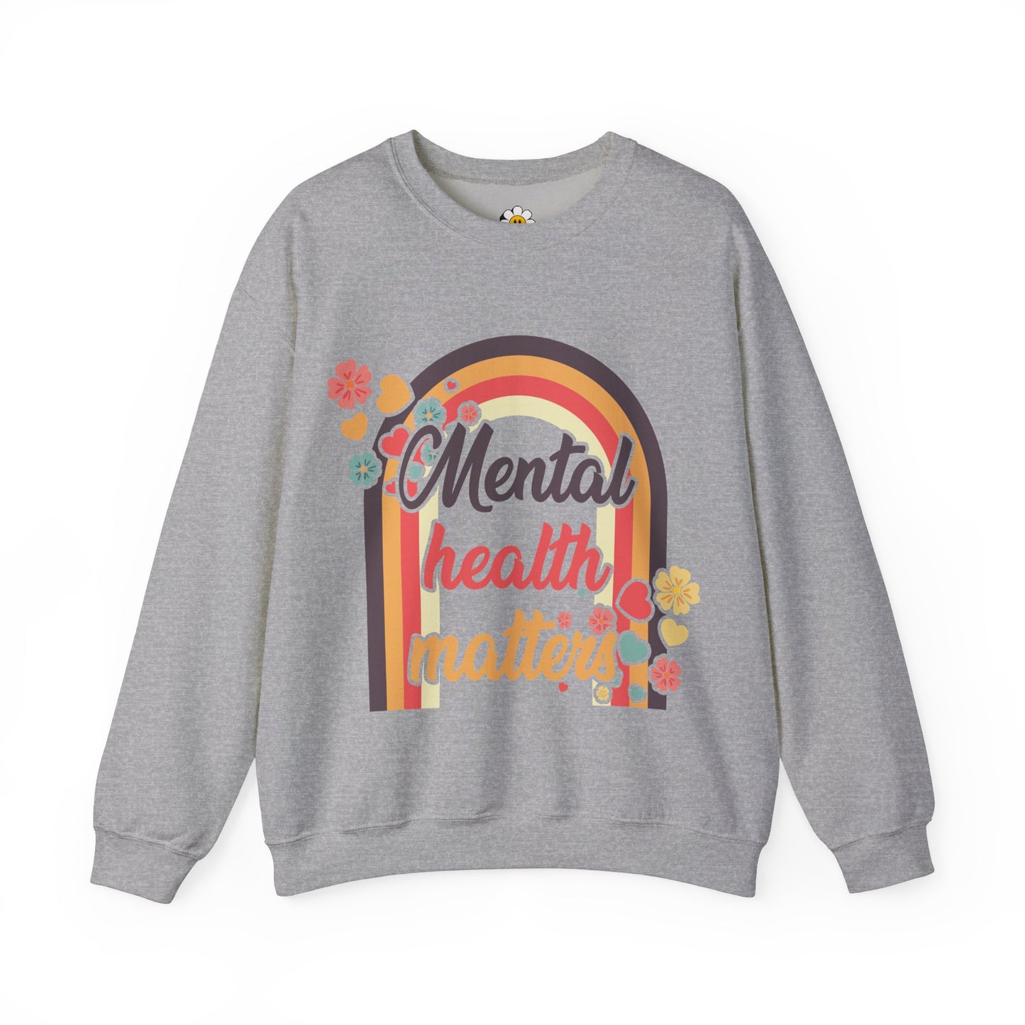 Mental Health Matters Rainbow Unisex Heavy Blend Crewneck Sweatshirt