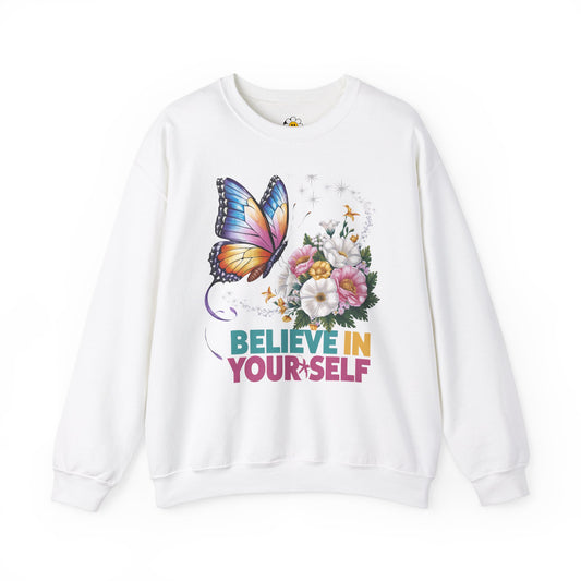 Believe in Yourself Motivational Unisex Heavy Blend Crewneck Sweatshirt