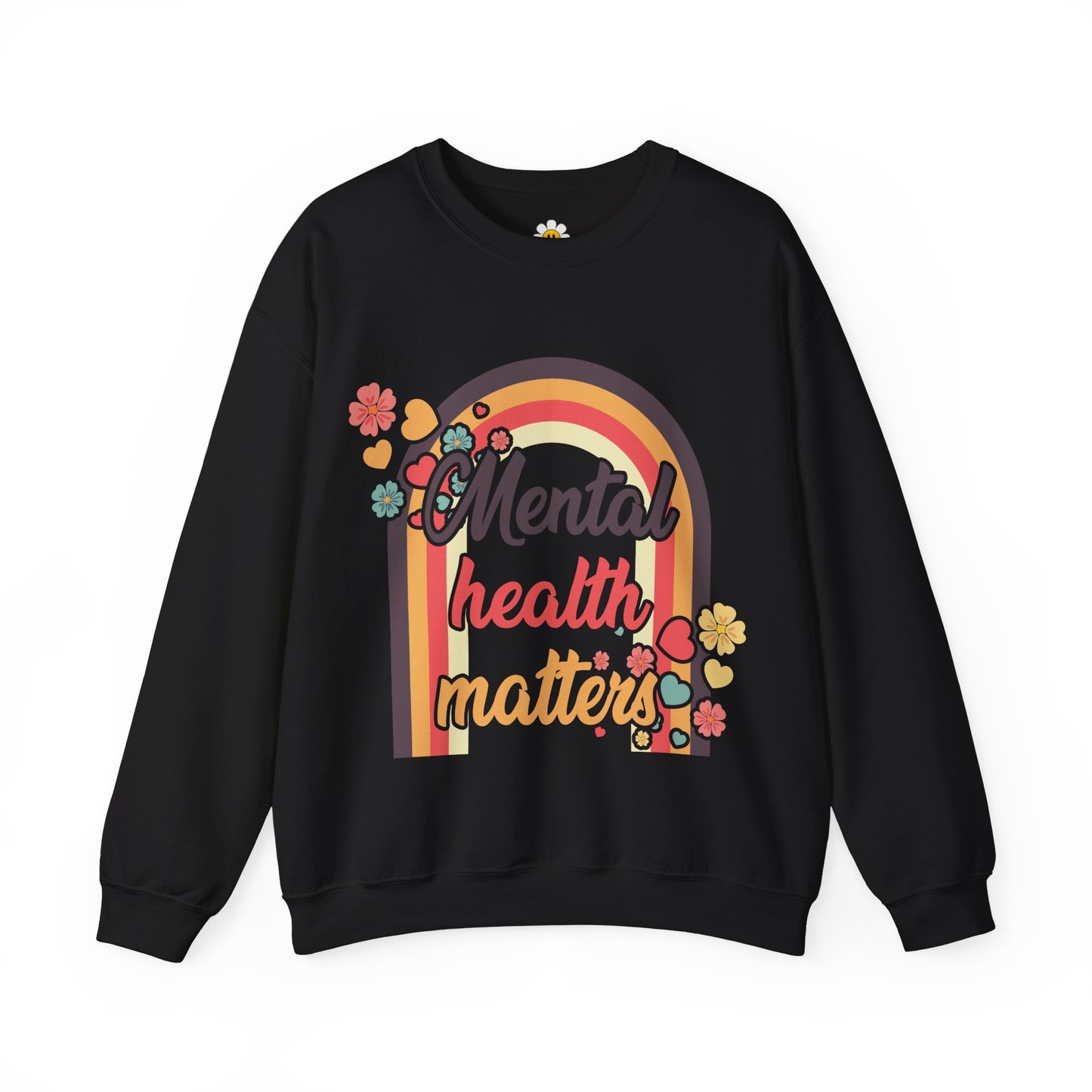 Mental Health Matters Rainbow Unisex Heavy Blend Crewneck Sweatshirt