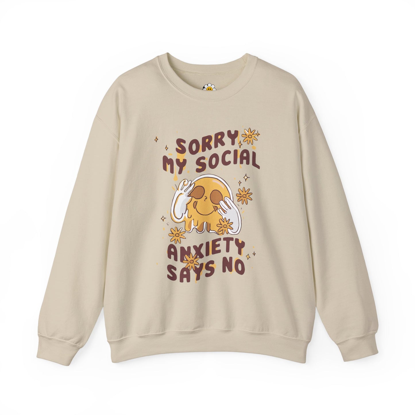 Sorry My Social Anxiety Says No Funny Mental Health Unisex Heavy Blend Crewneck Sweatshirt