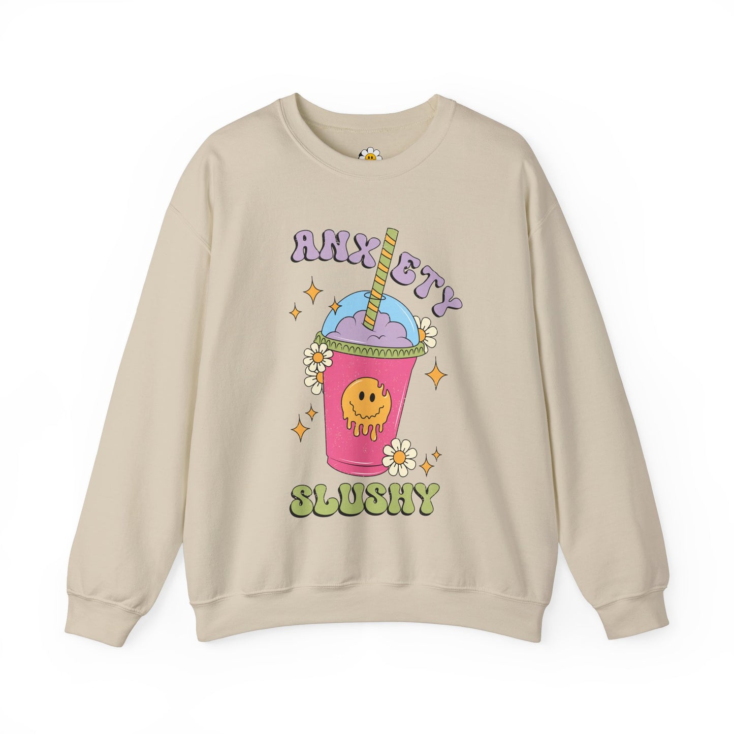 Anxiety Slushy  Cute Unisex Heavy Blend Crewneck Sweatshirt