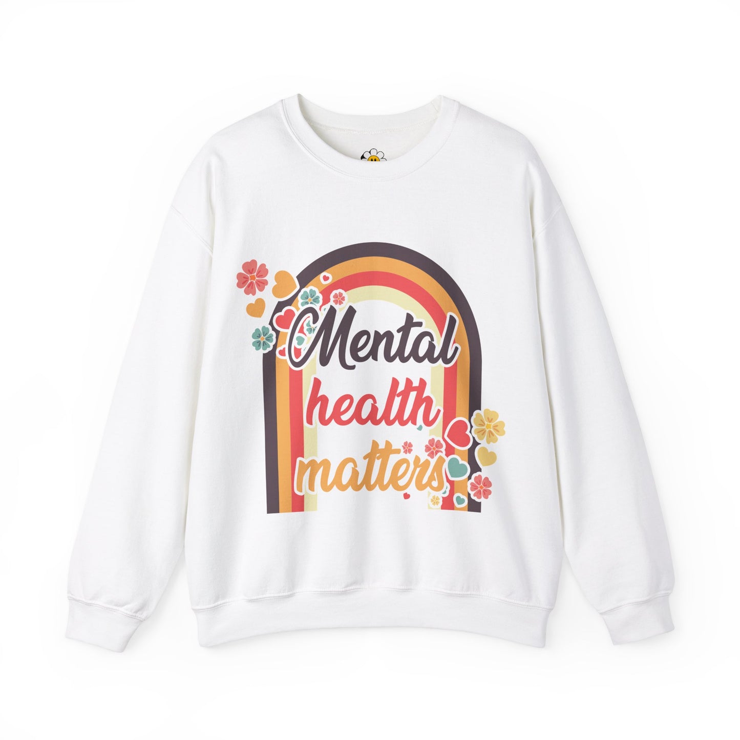 Mental Health Matters Rainbow Unisex Heavy Blend Crewneck Sweatshirt