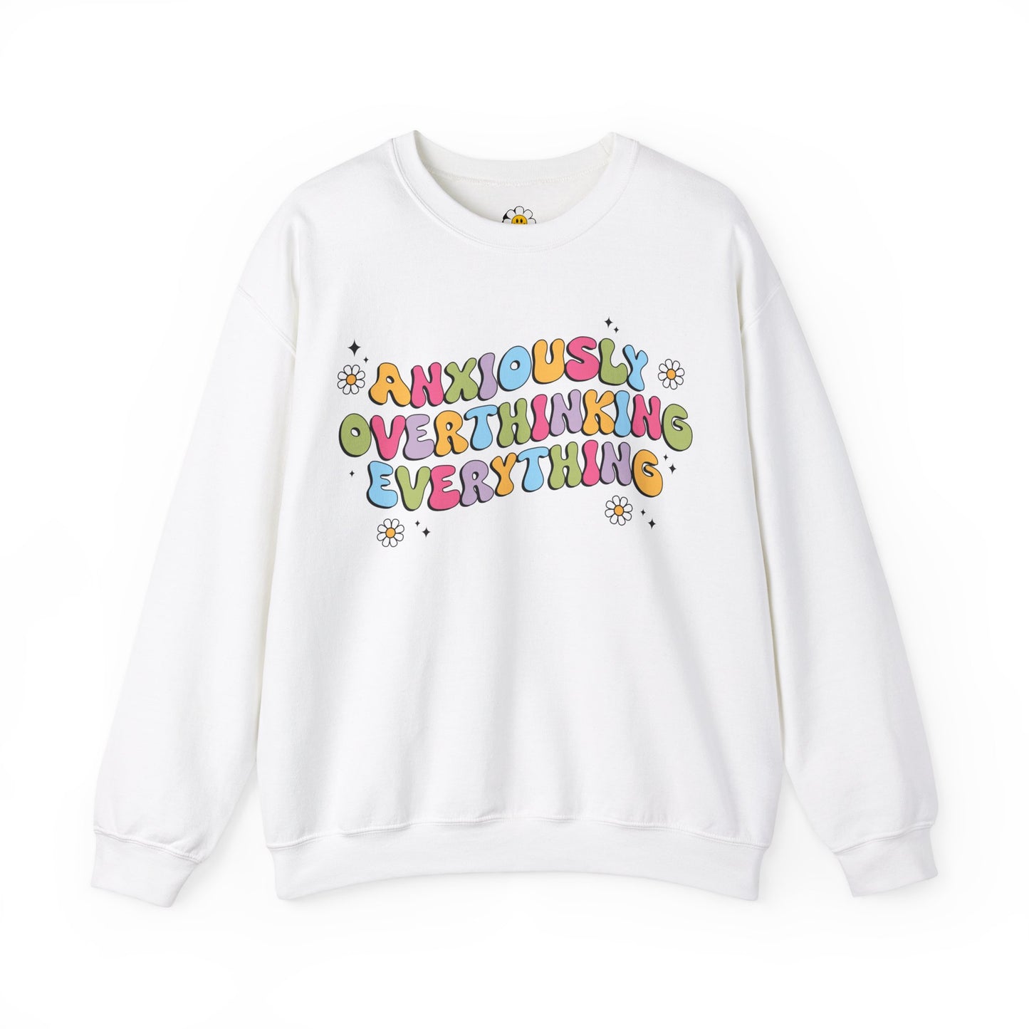 Anxiously Overthinking Everything Cute Premium Unisex Heavy Blend Crewneck Sweatshirt