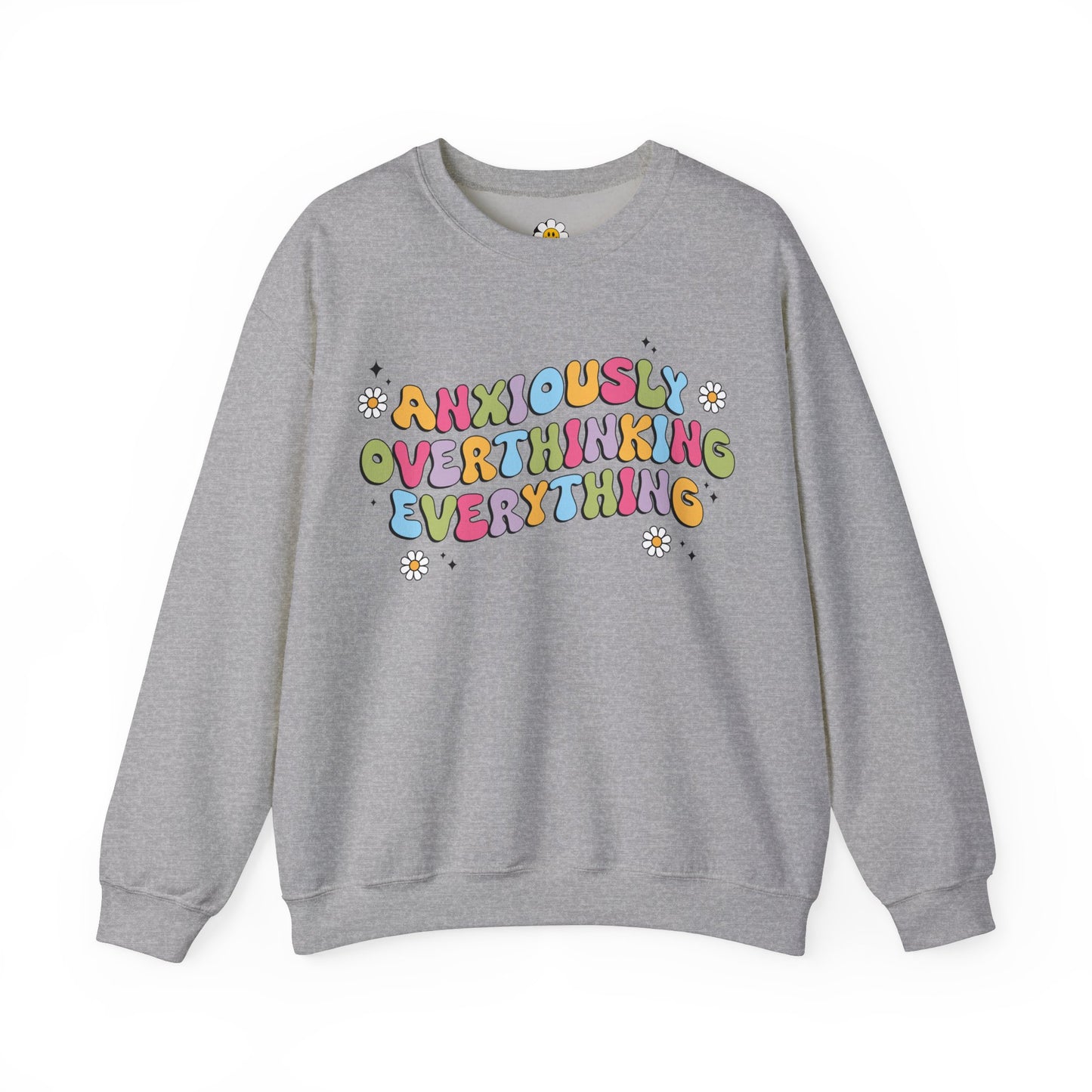 Anxiously Overthinking Everything Cute Premium Unisex Heavy Blend Crewneck Sweatshirt