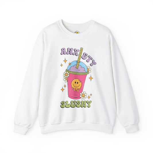 Anxiety Slushy  Cute Unisex Heavy Blend Crewneck Sweatshirt