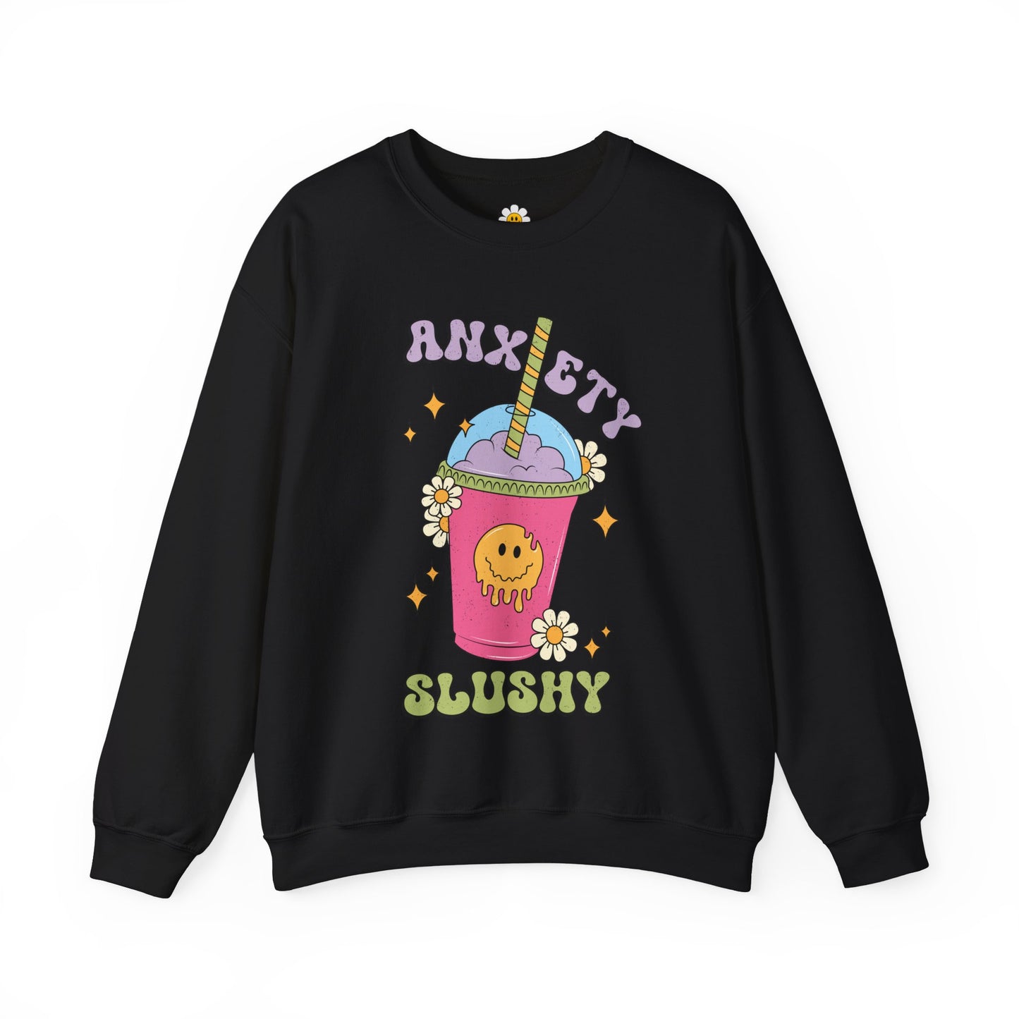 Anxiety Slushy  Cute Unisex Heavy Blend Crewneck Sweatshirt